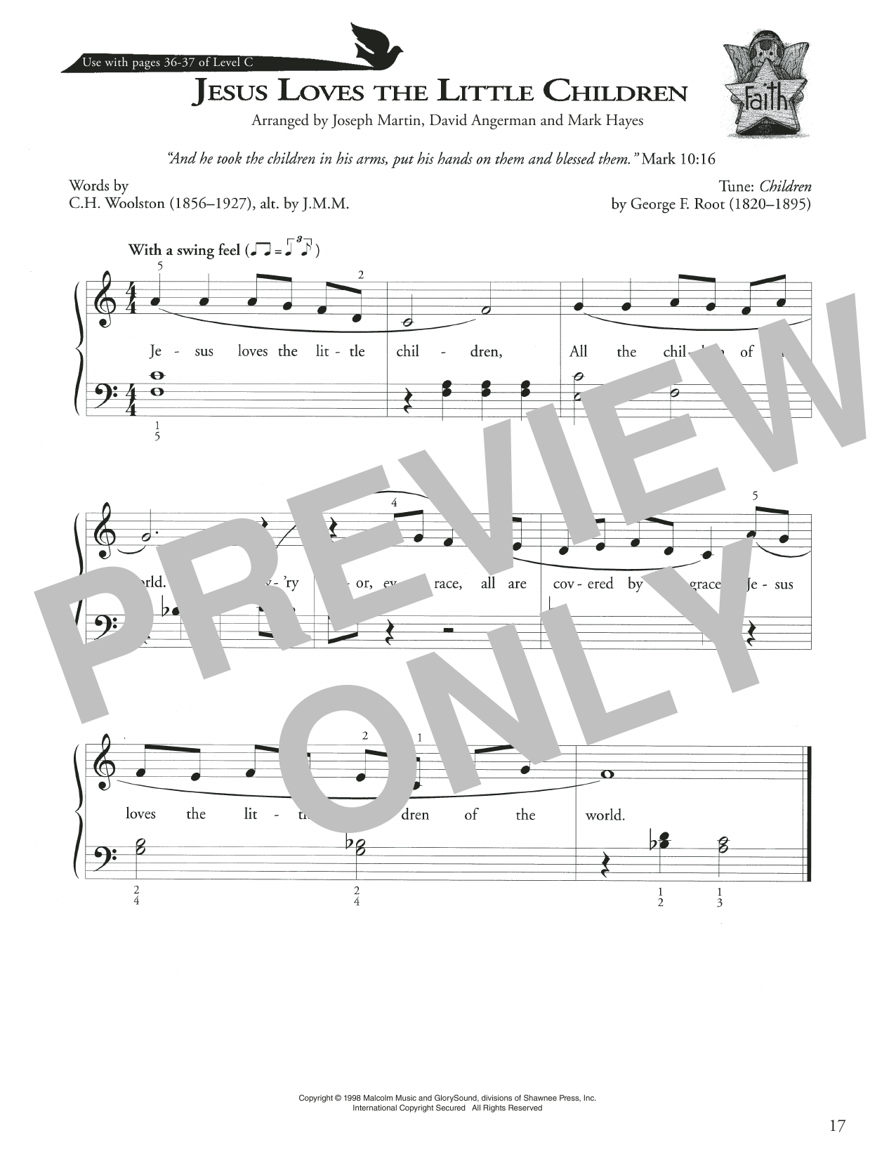 Joseph Martin, David Angerman and Mark Hayes Jesus Loves The Little Children Sheet Music