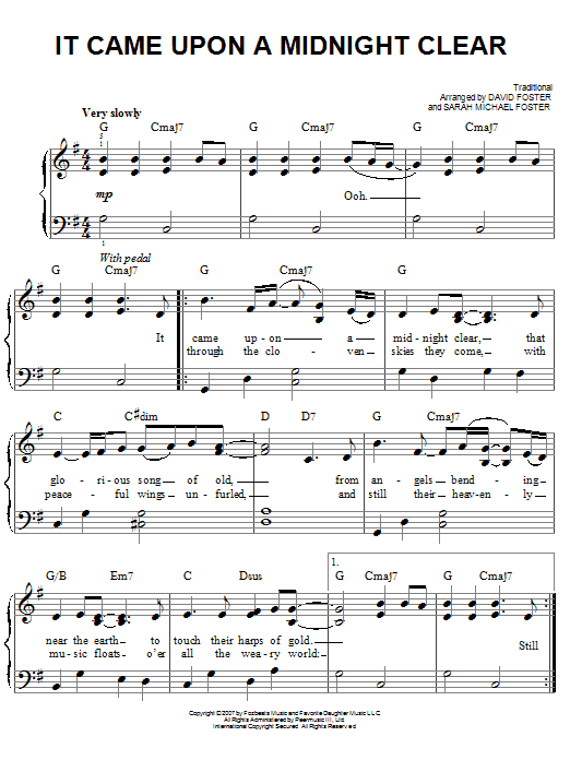 Josh Groban It Came Upon A Midnight Clear Sheet Music