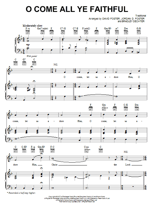 Josh Groban O Come All Ye Faithful Sheet Music