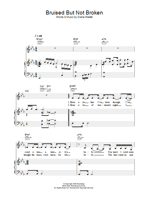 Joss Stone Bruised But Not Broken Sheet Music