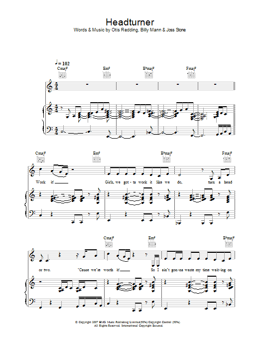Joss Stone Headturner Sheet Music