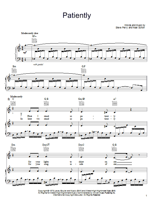 Journey Patiently Sheet Music
