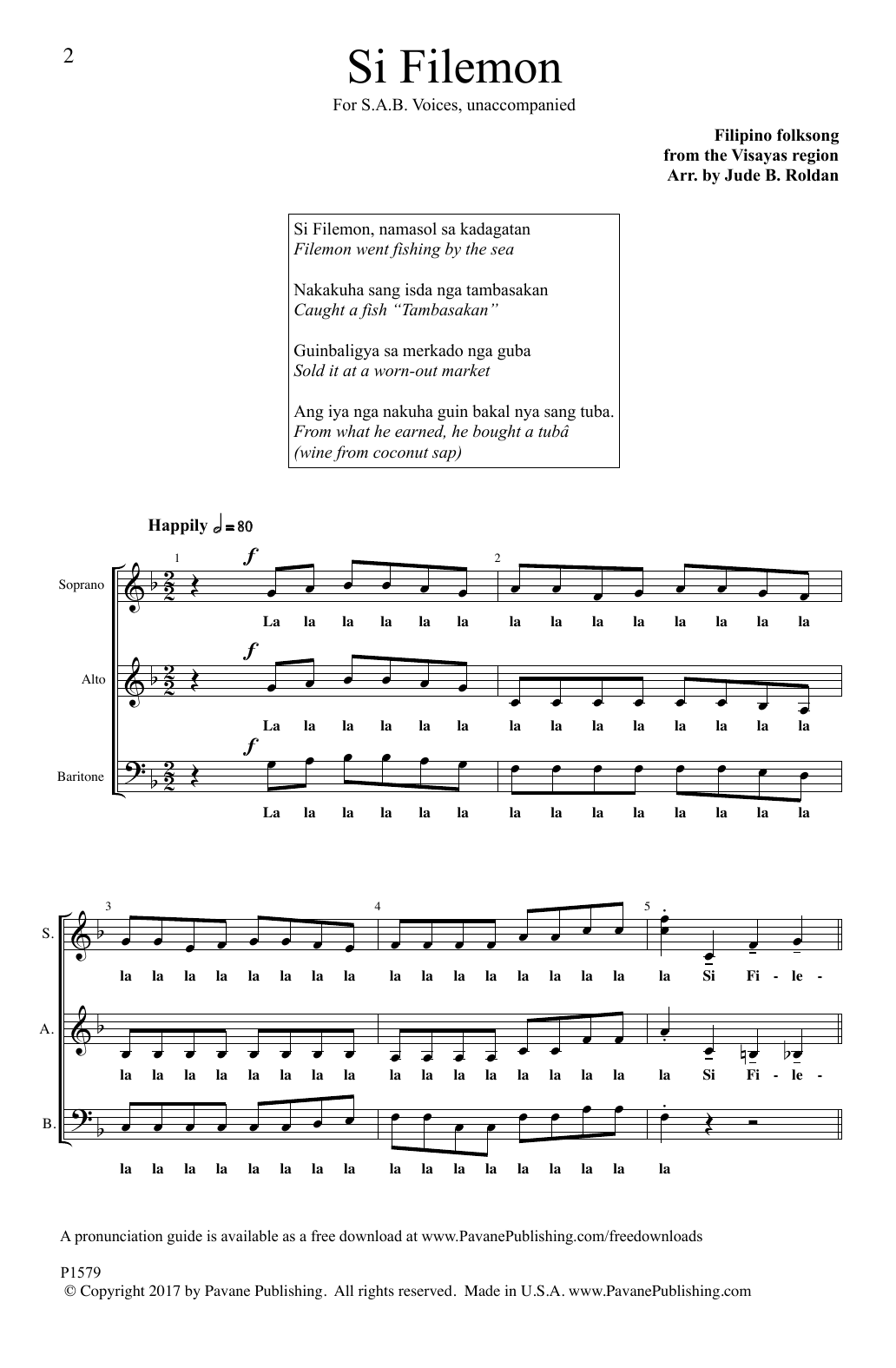 Jude B. Roldan Si Filemon Sheet Music