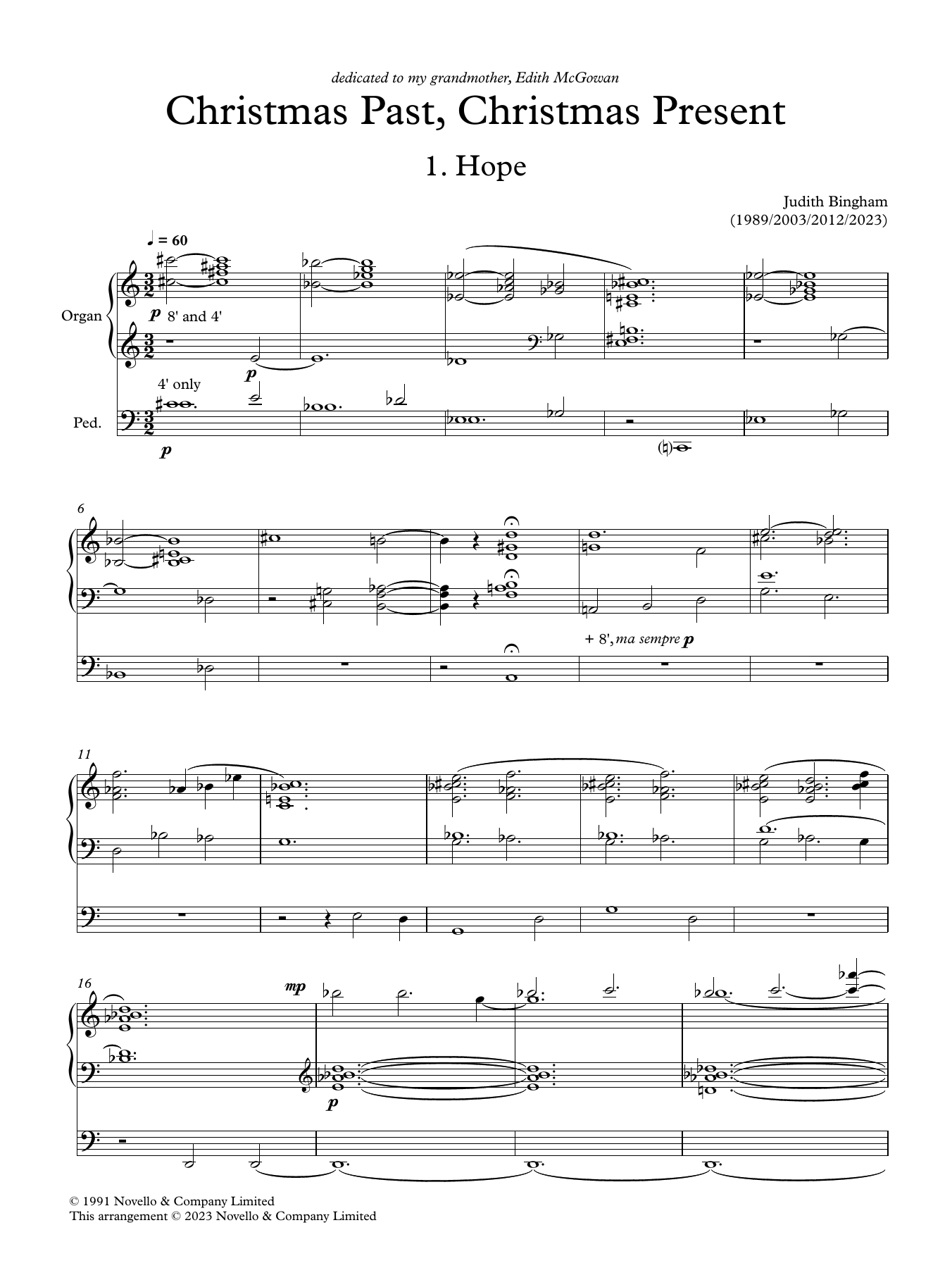 Judith Bingham Christmas Past, Christmas Present Sheet Music