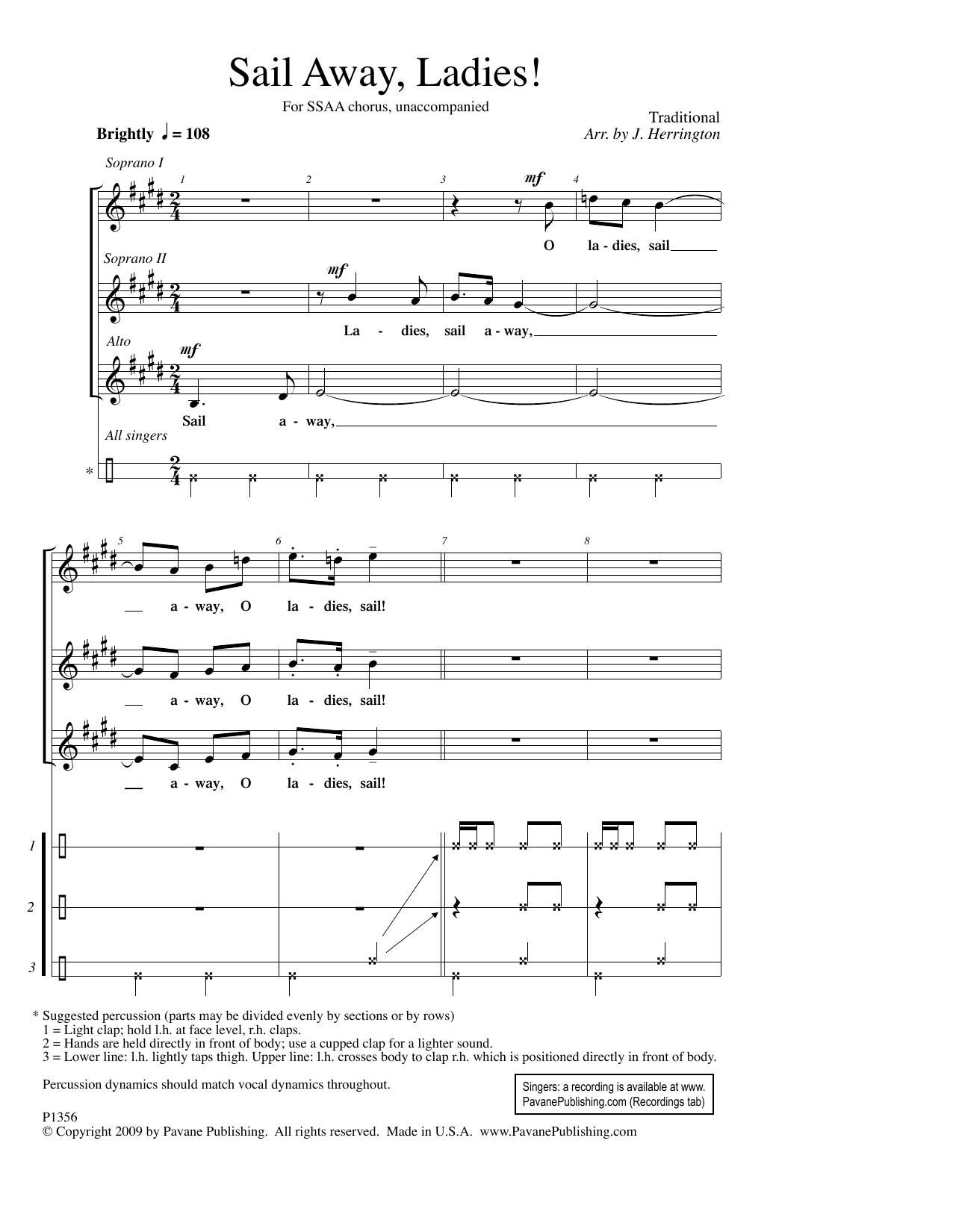 Judith Herrington Sail Away, Ladies! Sheet Music