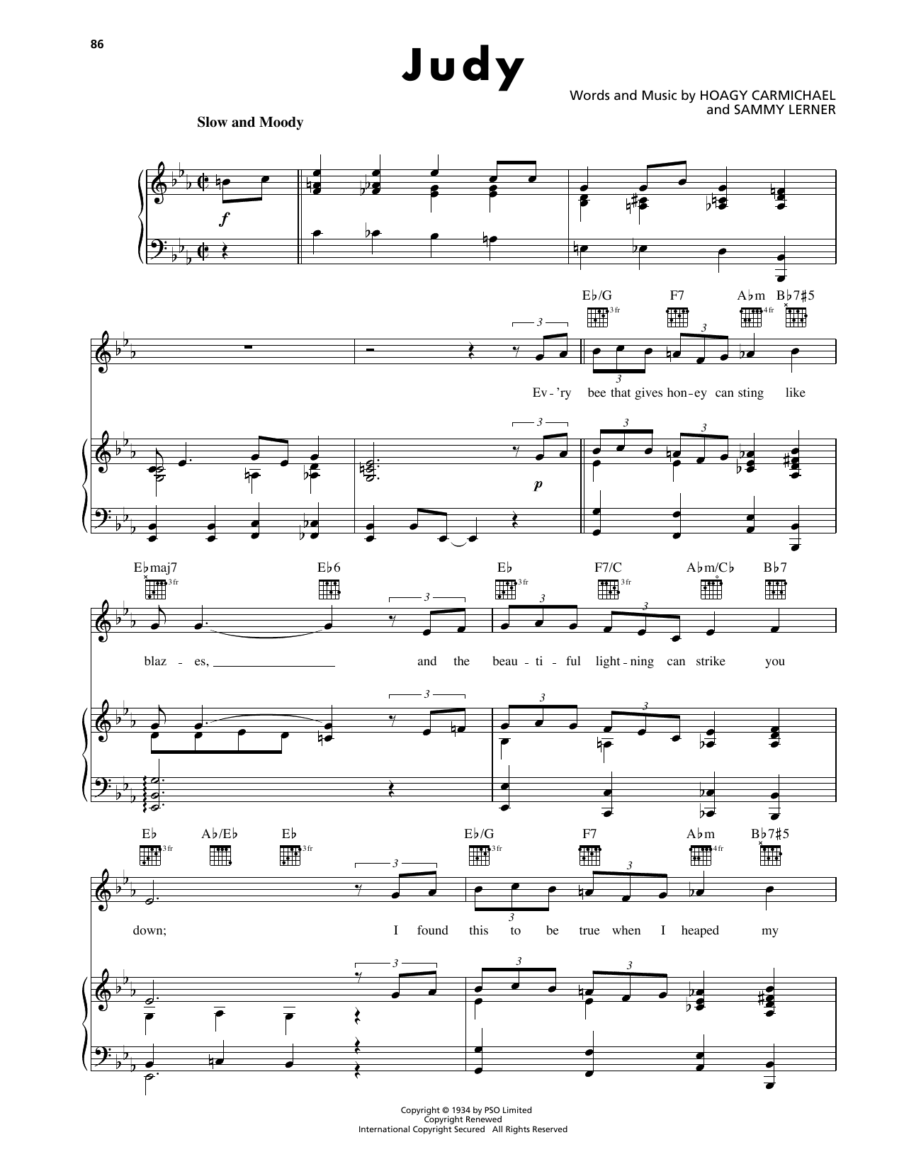 Judy Garland Judy Sheet Music