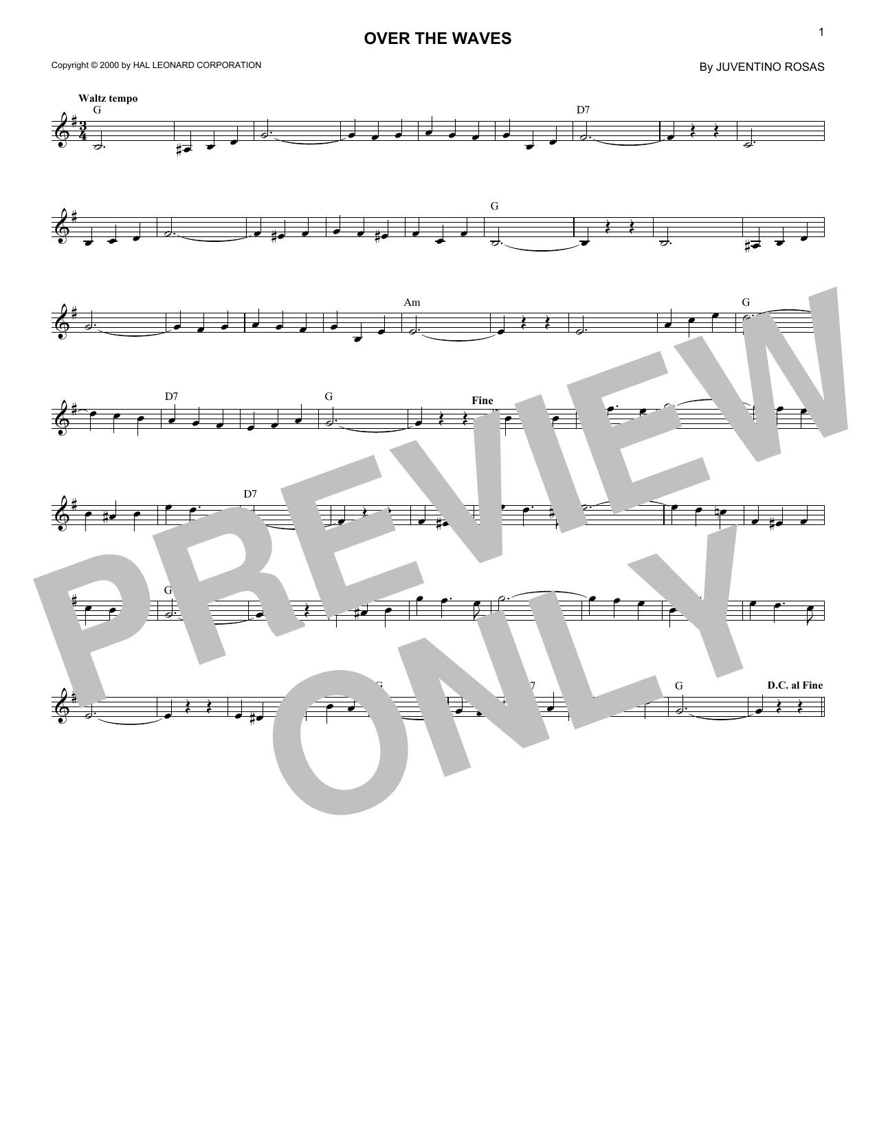 Juventino Rosas Over The Waves Sheet Music