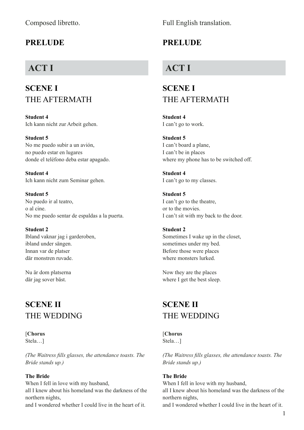 Kaija Saariaho Innocence (Libretto) Sheet Music