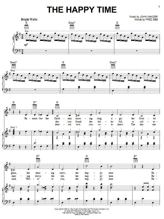 Kander & Ebb The Happy Time (from The Happy Time) Sheet Music