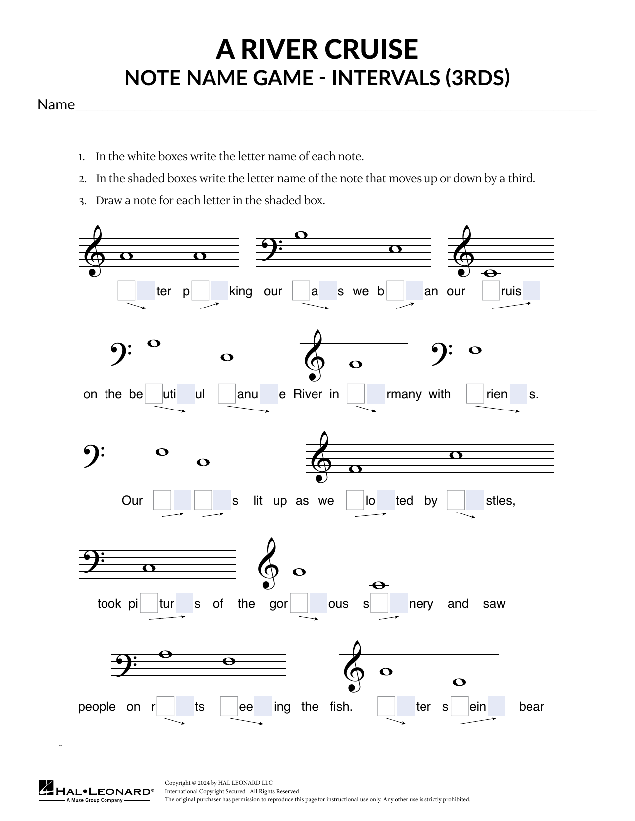 Karen Harrington Intervals - 3rds Sheet Music