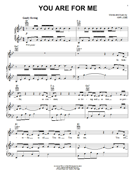 Kari Jobe You Are For Me Sheet Music