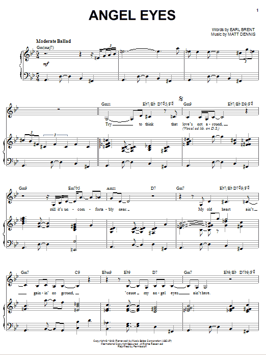 Karrin Allyson Angel Eyes Sheet Music
