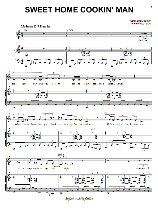 Karrin Allyson Sweet Home Cookin' Man Sheet Music