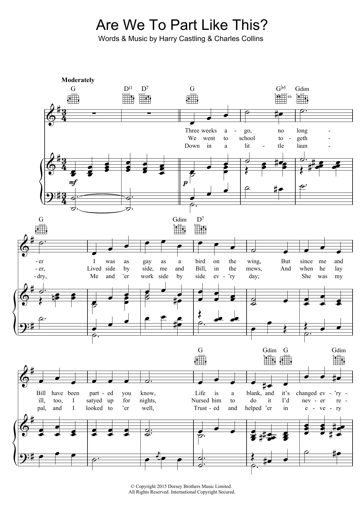 Kate Carney Are We To Part Like This? Sheet Music