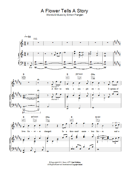 Katherine Jenkins A Flower Tells A Story Sheet Music