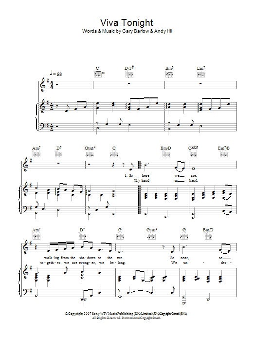 Katherine Jenkins Viva Tonight Sheet Music