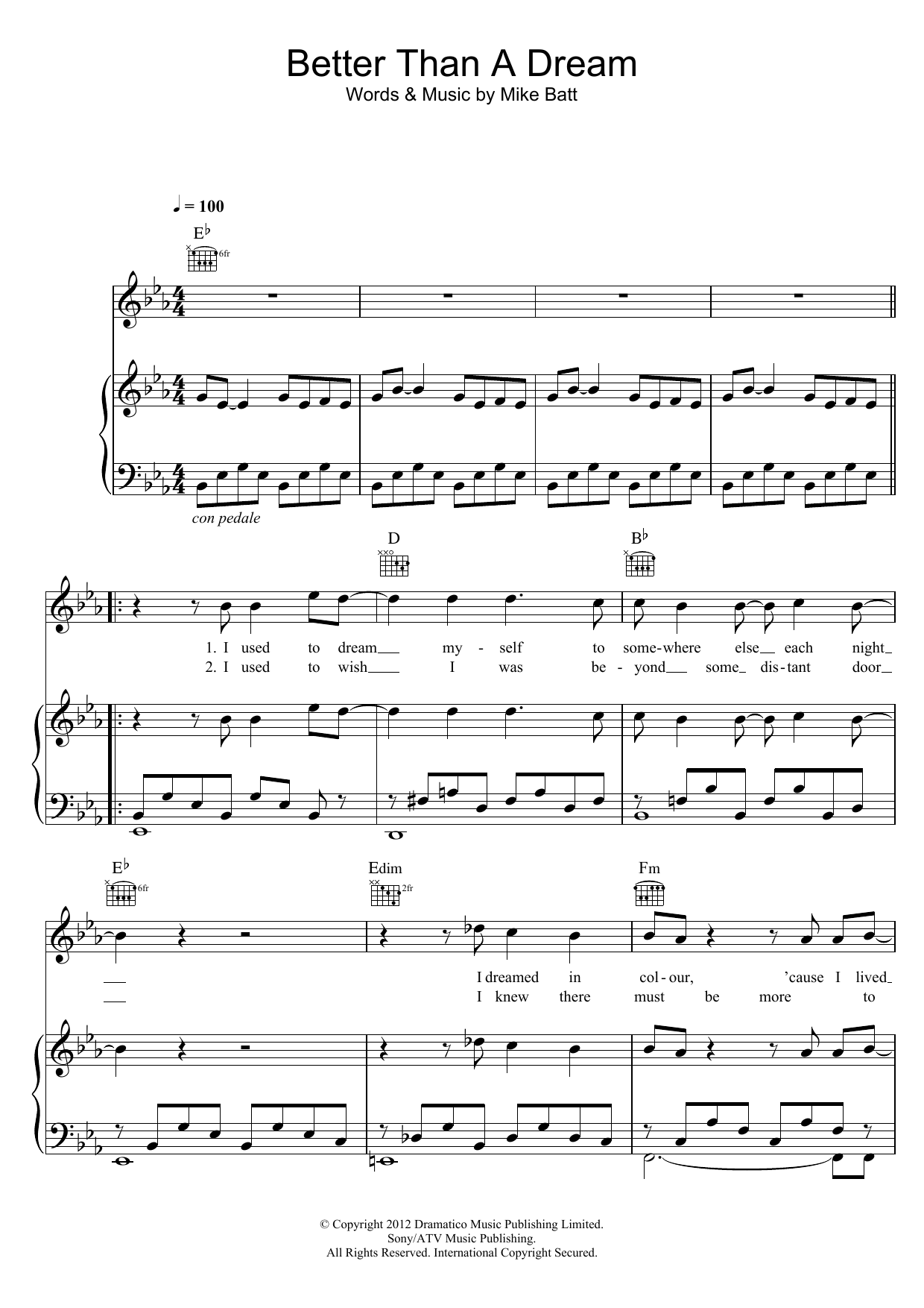 Katie Melua Better Than A Dream Sheet Music