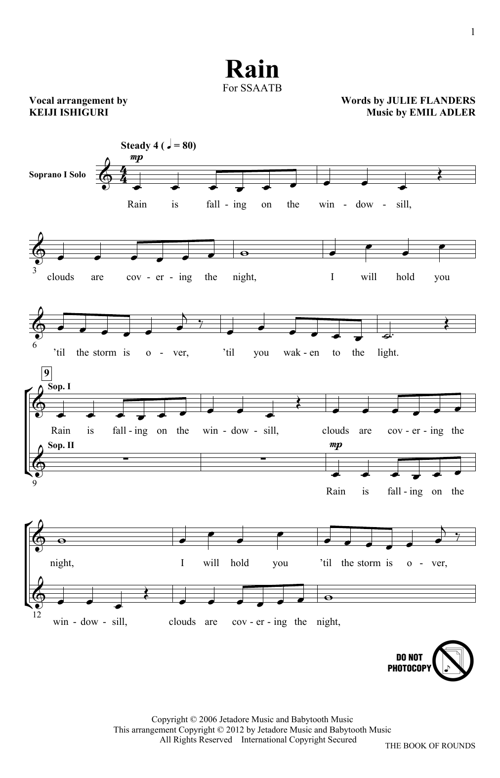 Keiji Ishiguri Rain Sheet Music