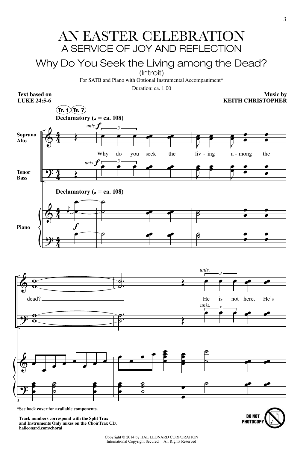 Keith Christopher Take My Life And Let It Be Sheet Music