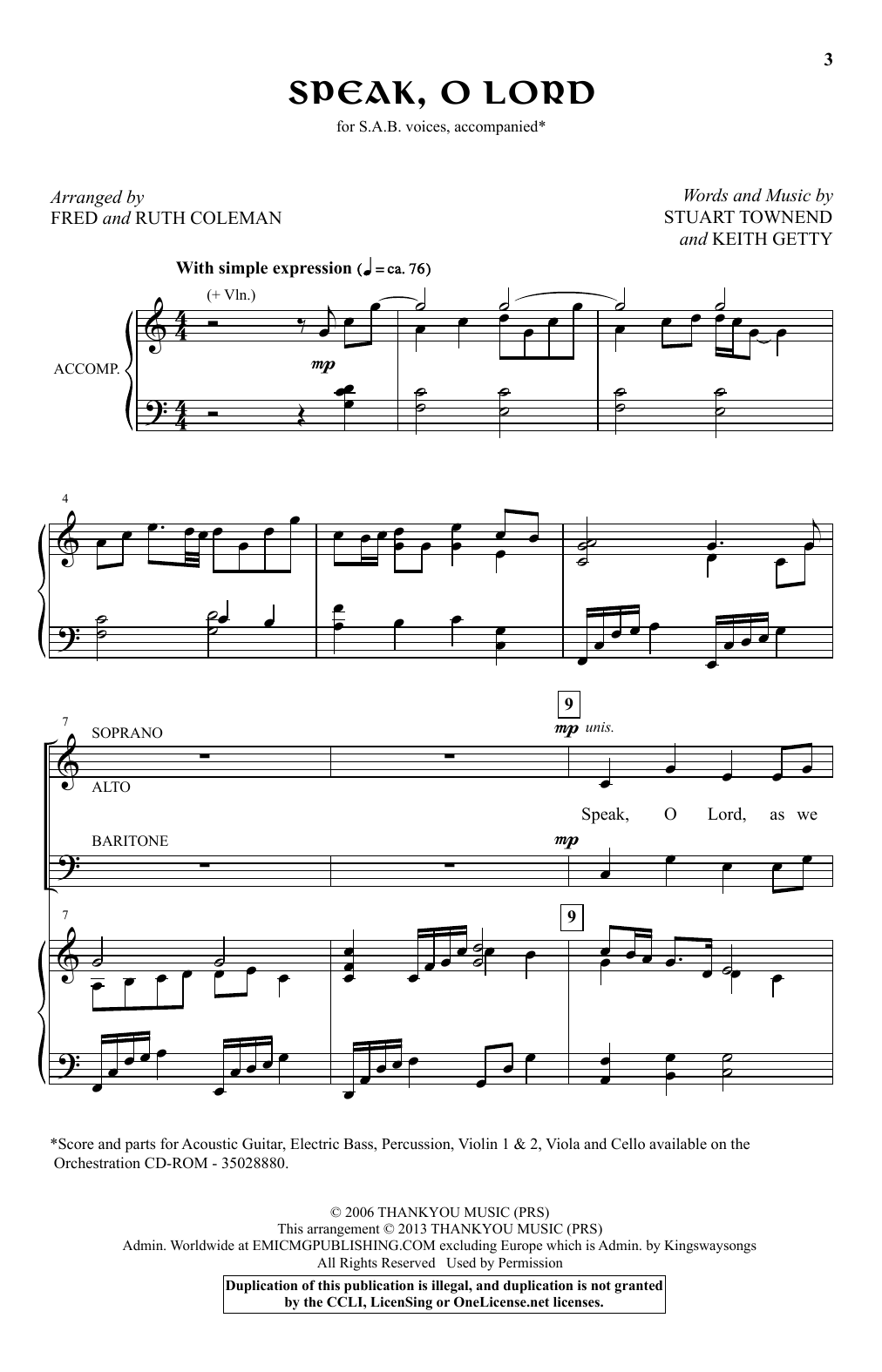 Keith & Kristyn Getty In Christ Alone (Song Collection) Sheet Music