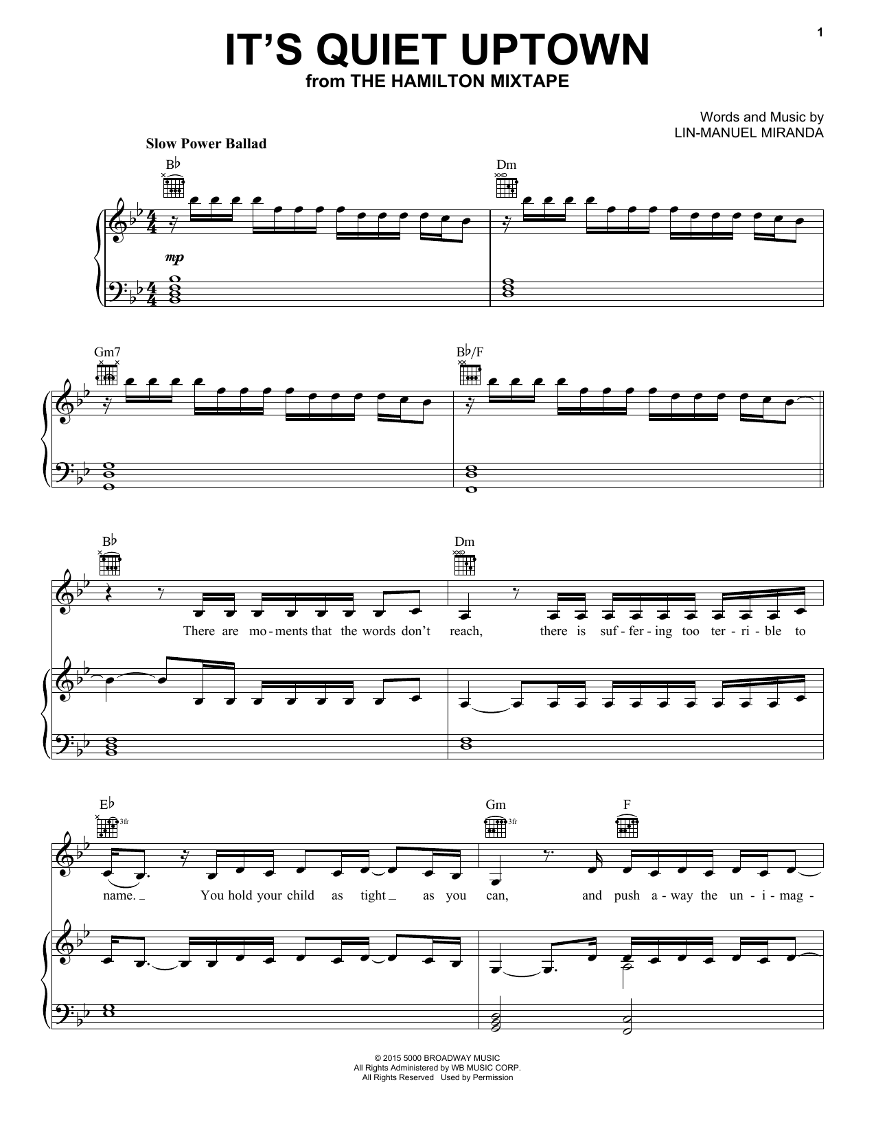 Kelly Clarkson It's Quiet Uptown Sheet Music