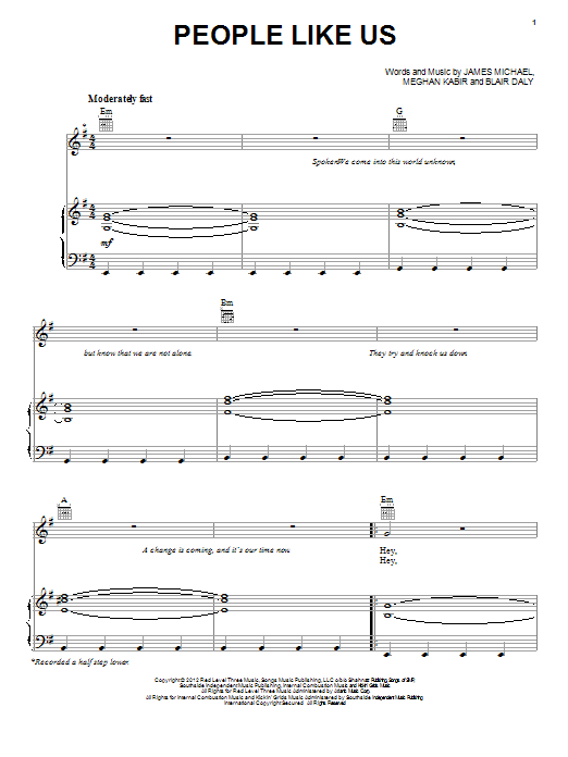 Kelly Clarkson People Like Us Sheet Music