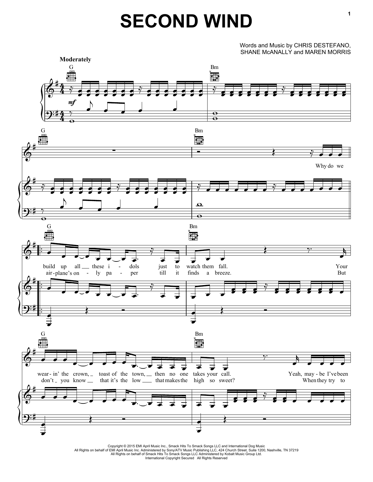 Kelly Clarkson Second Wind Sheet Music