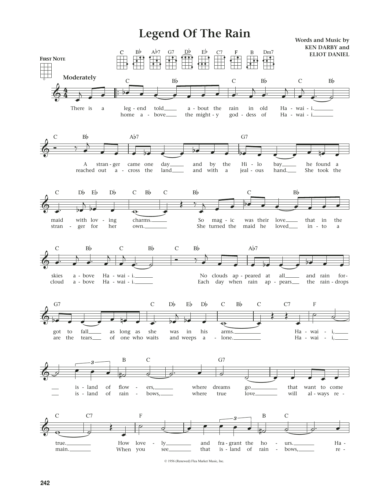 Ken Darby Legend Of The Rain (from The Daily Ukulele) (arr. Jim Beloff) Sheet Music
