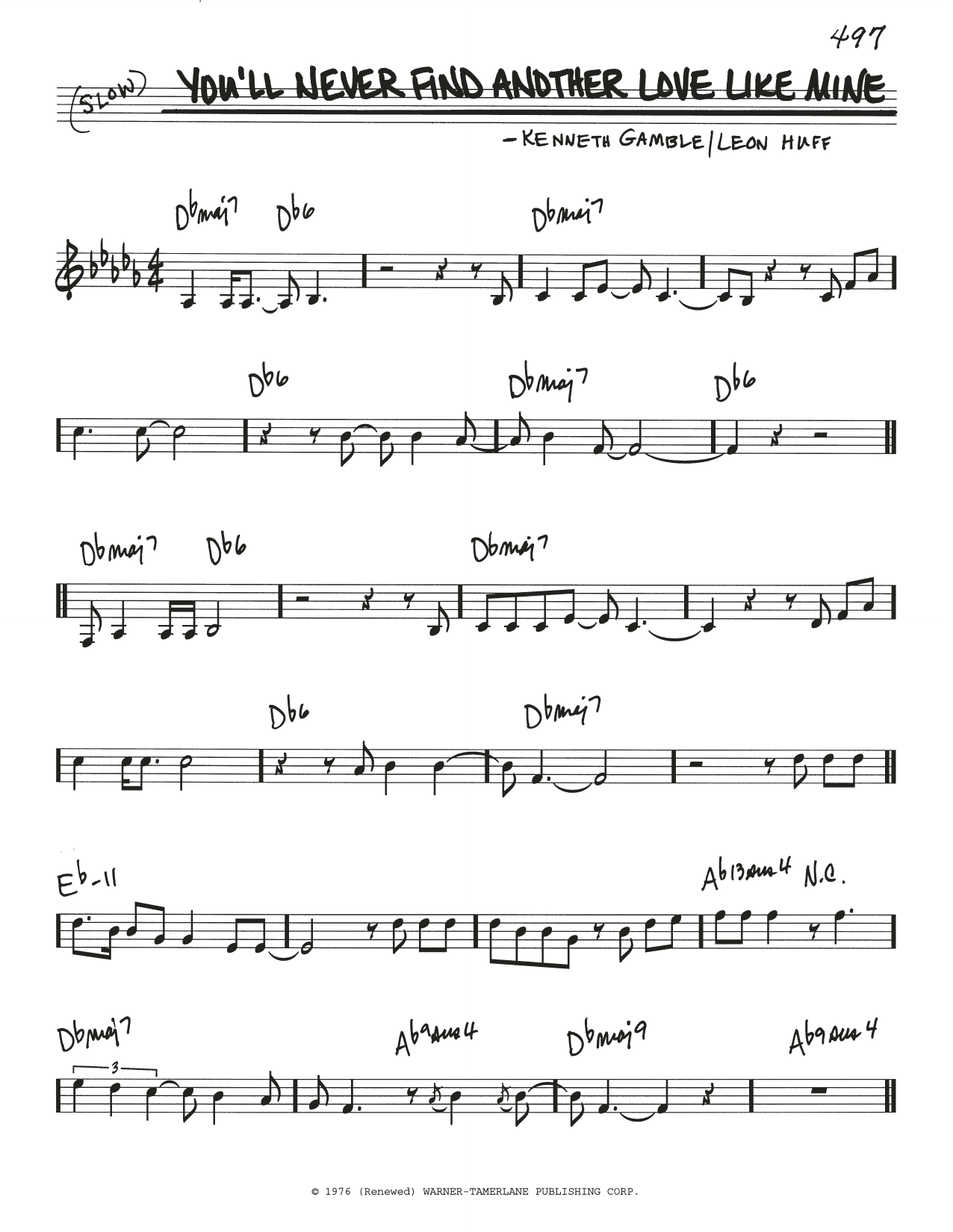 Kenneth Gamble You'll Never Find Another Love Like Mine Sheet Music