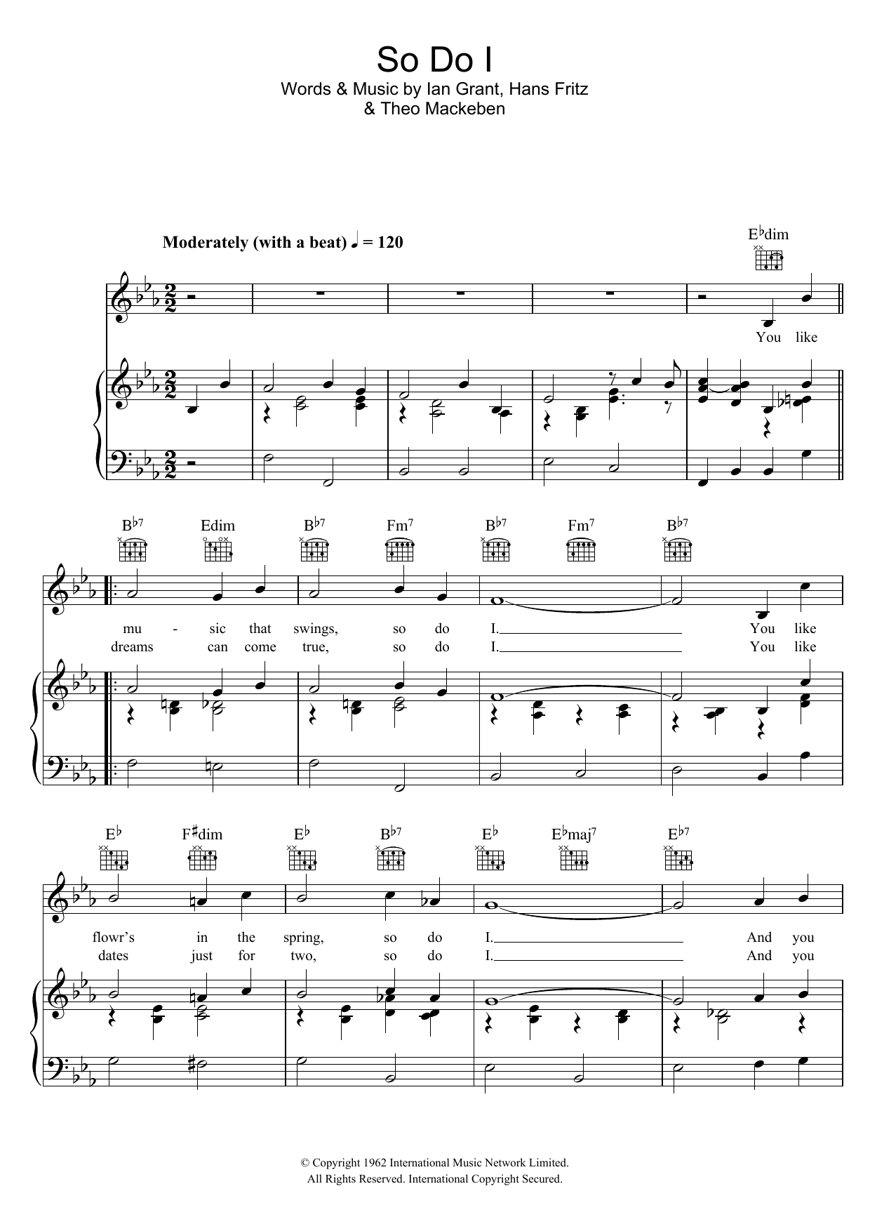 Kenny Ball So Do I Sheet Music