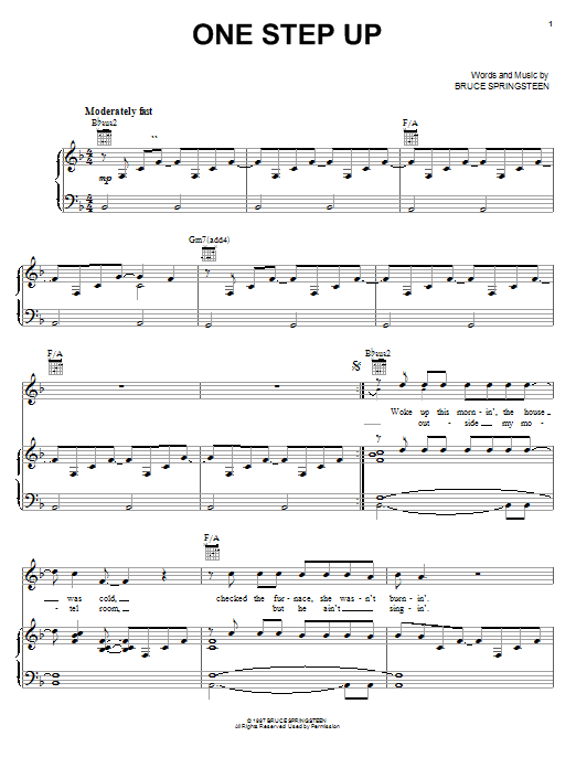 Kenny Chesney One Step Up Sheet Music