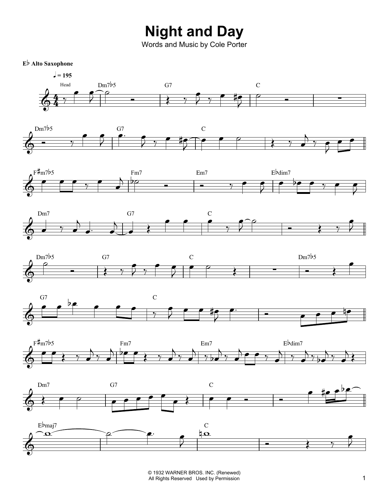 Kenny Garrett Night And Day Sheet Music
