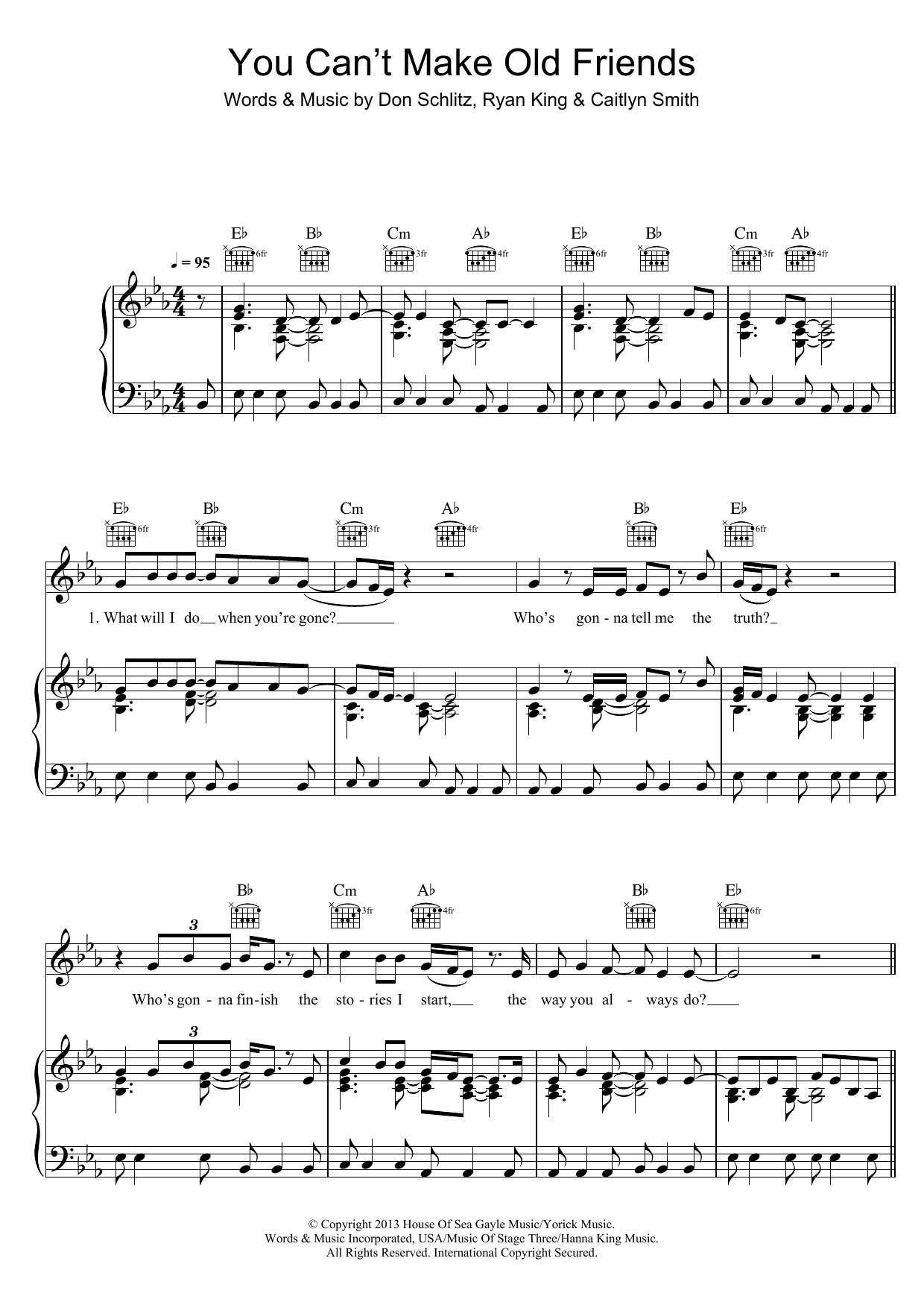 Kenny Rogers You Can't Make Old Friends (feat. Dolly Parton) Sheet Music