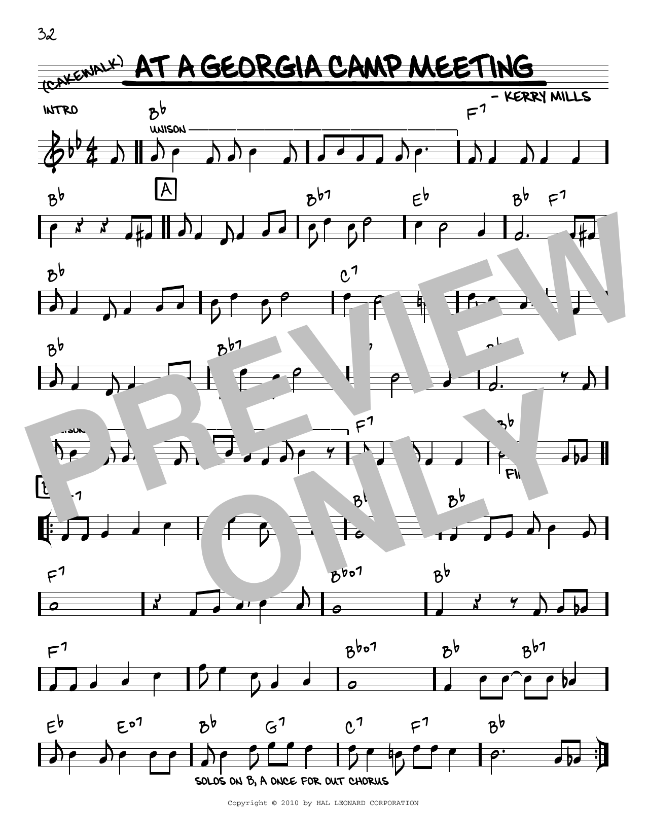 Kerry Mills At A Georgia Camp Meeting (arr. Robert Rawlins) Sheet Music