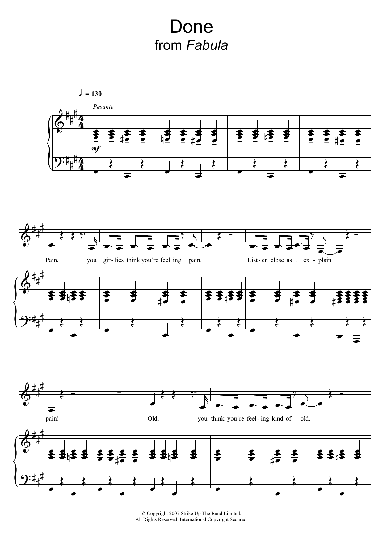 Kevin Hammonds Done (From 'Fabula') Sheet Music