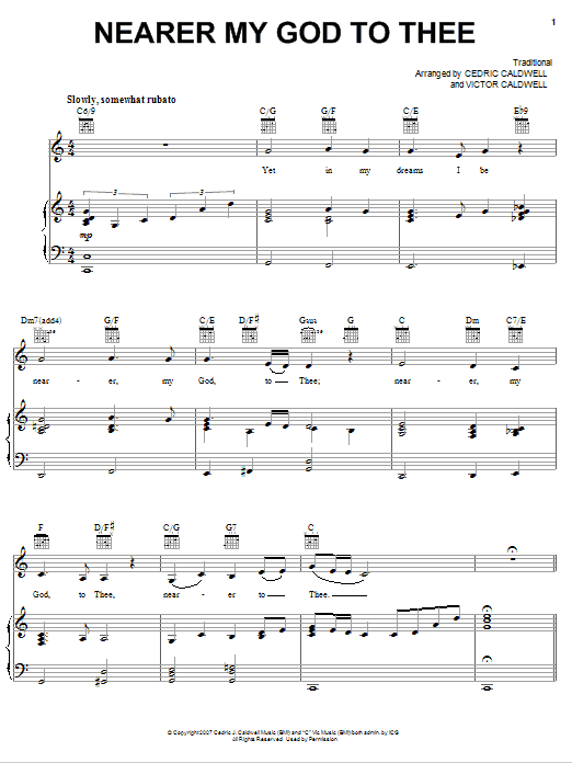 Kierra Sheard Nearer My God To Thee Sheet Music
