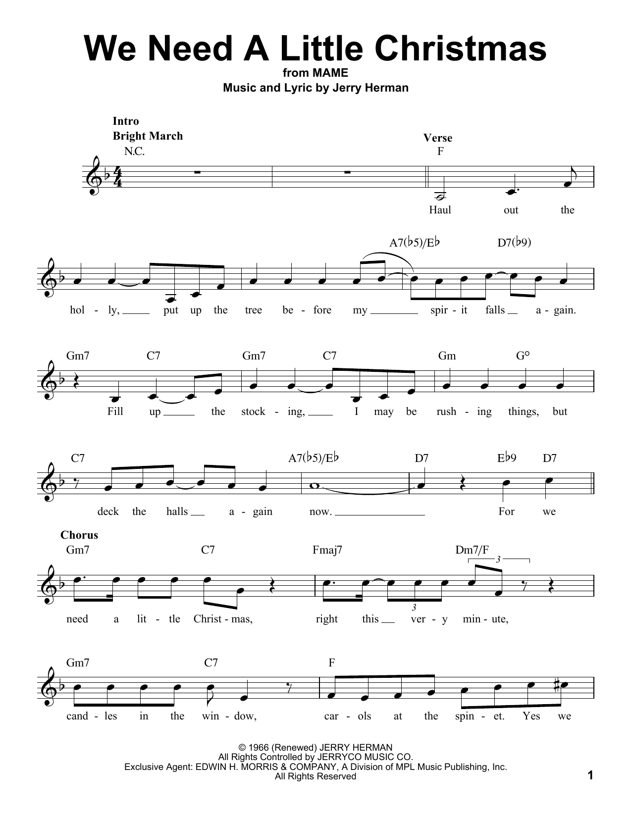 Kimberley Locke We Need A Little Christmas Sheet Music