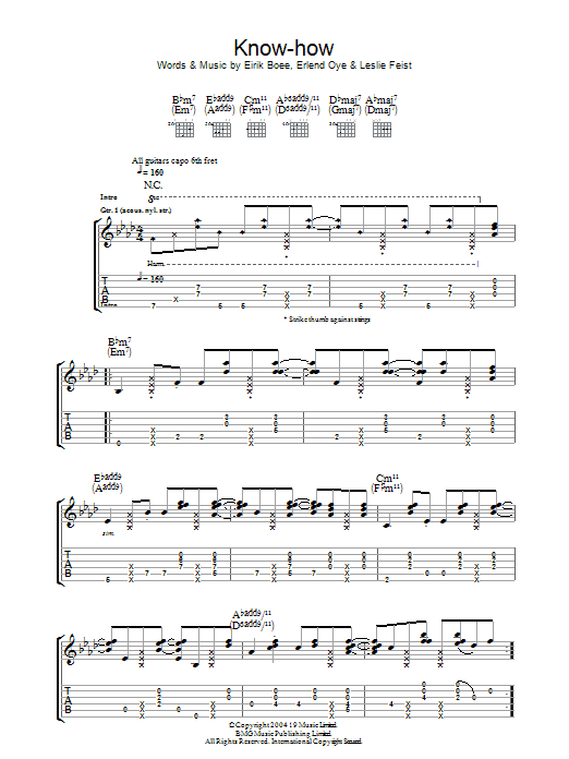 Kings Of Convenience Know-How Sheet Music