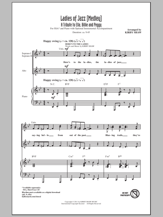 Kirby Shaw Ladies Of Jazz (Medley) Sheet Music