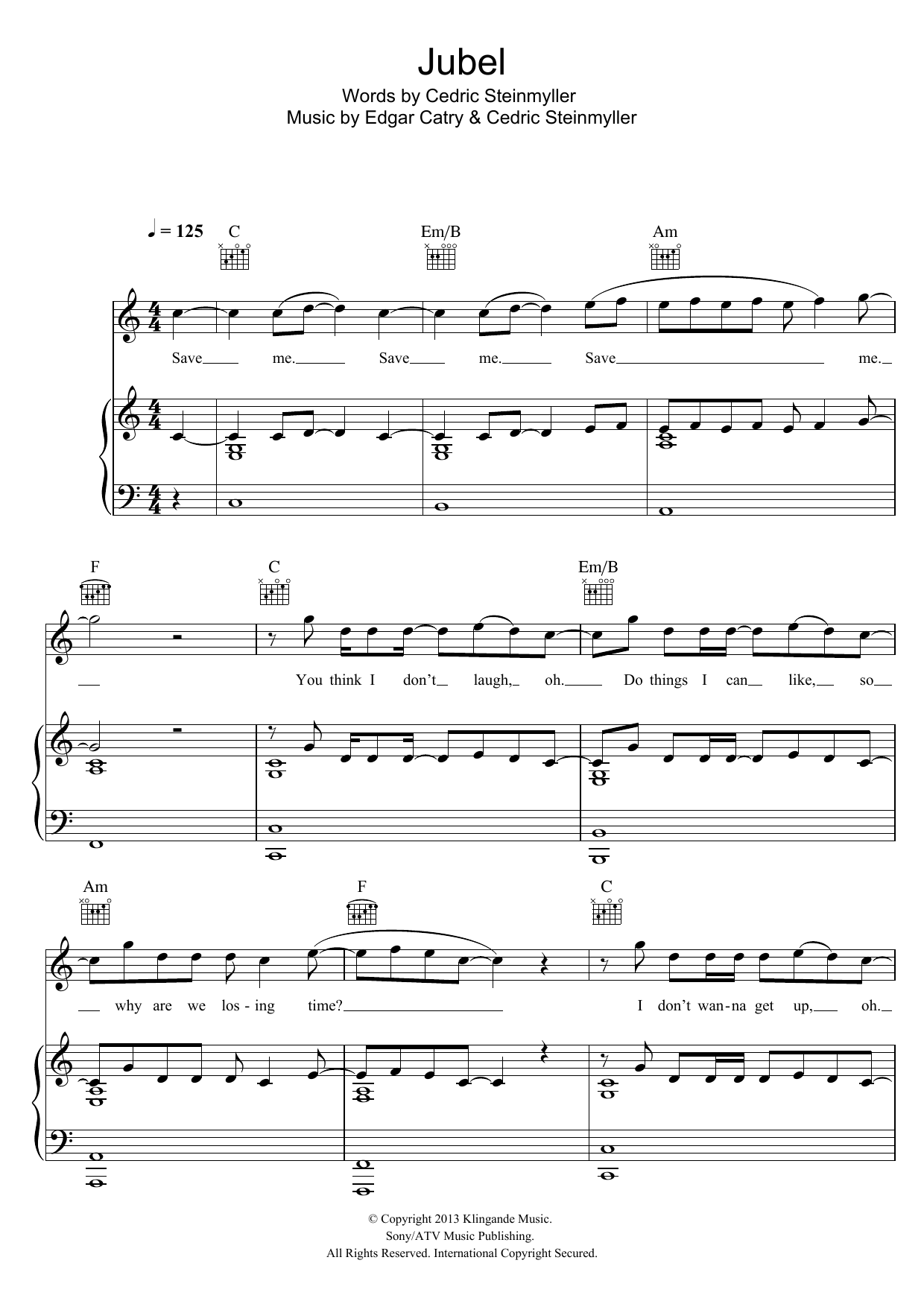 Klingande Jubel Sheet Music