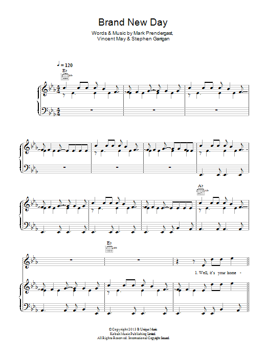 Kodaline Brand New Day Sheet Music