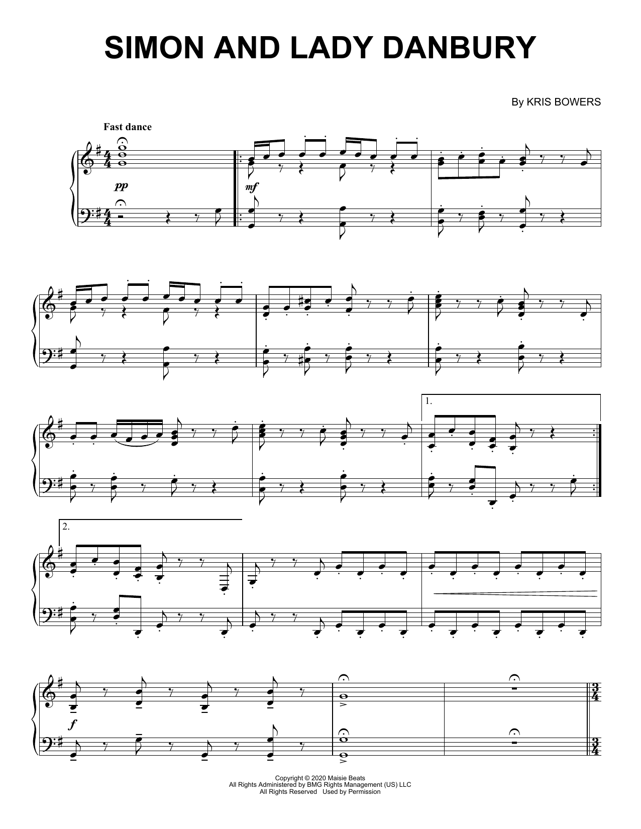 Kris Bowers Simon And Lady Danbury (from the Netflix series Bridgerton) Sheet Music