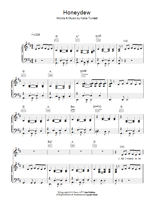 KT Tunstall Honeydew Sheet Music