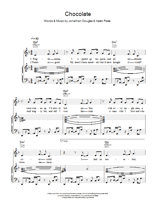 Kylie Minogue Chocolate Sheet Music