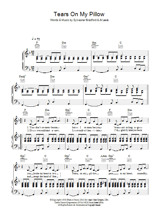 Kylie Minogue Tears On My Pillow Sheet Music