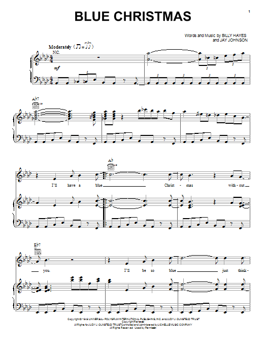 Lady A Blue Christmas Sheet Music