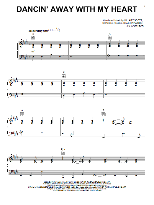 Lady A Dancin' Away With My Heart Sheet Music