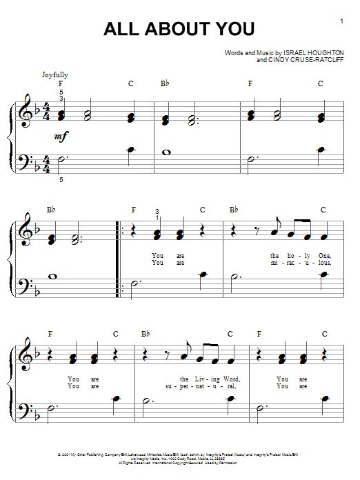 Lakewood Church All About You Sheet Music