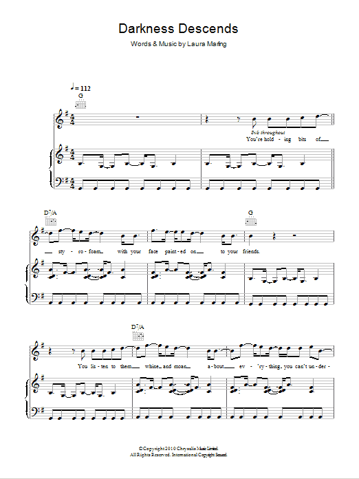 Laura Marling Darkness Descends Sheet Music