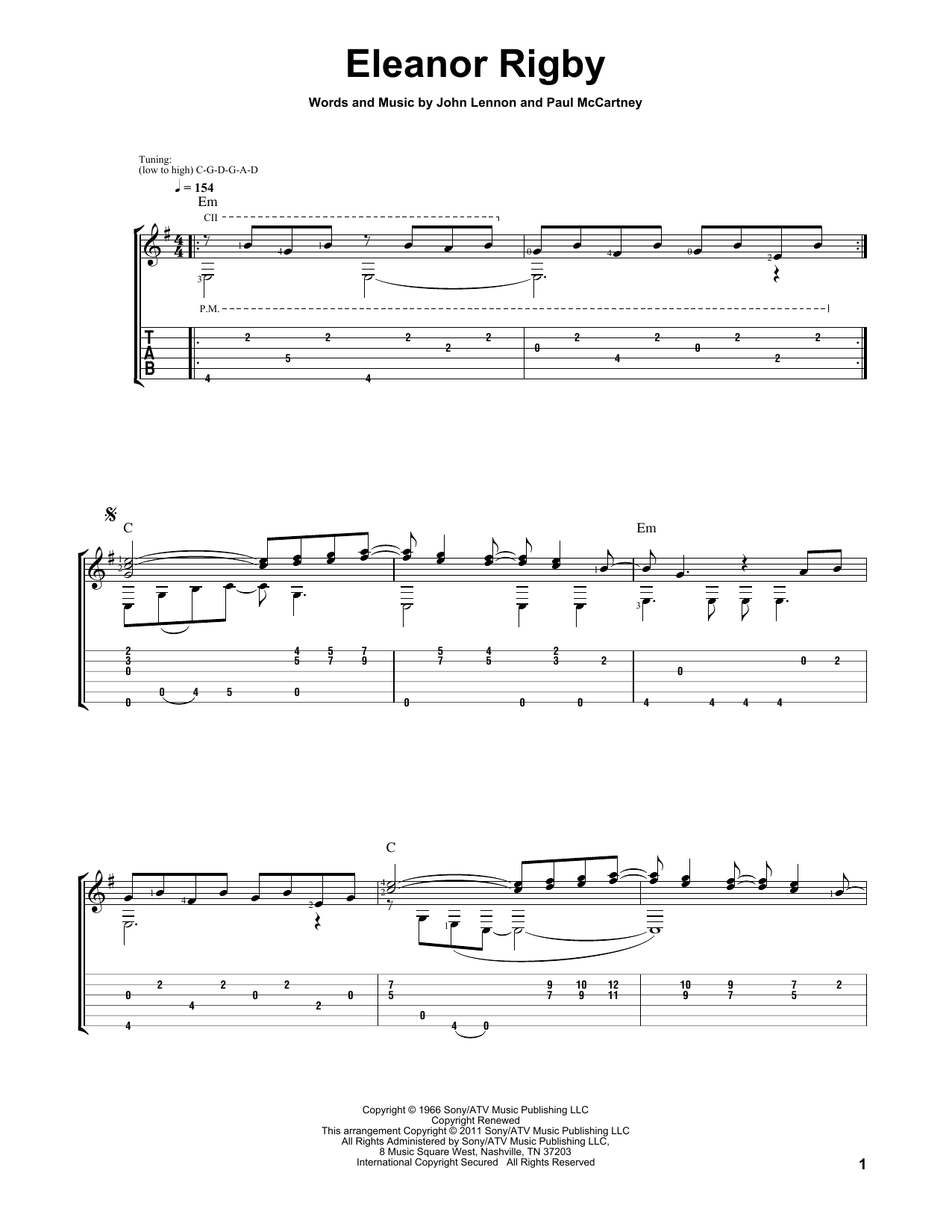 Laurence Juber Eleanor Rigby Sheet Music